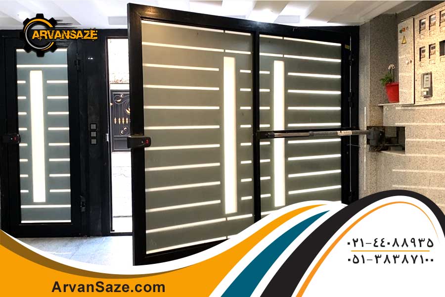 درب پارکینگ تک لنگه با جک بازویی یک طرفه